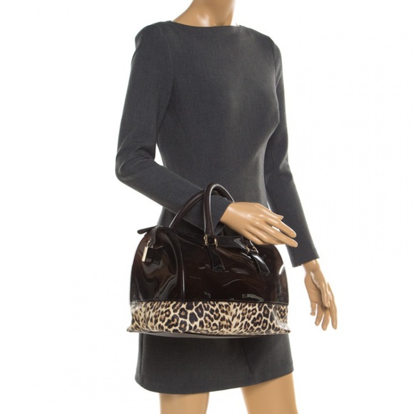 Furla Candy Bag Black with Snakeskin Accents - Picture 3 of 10